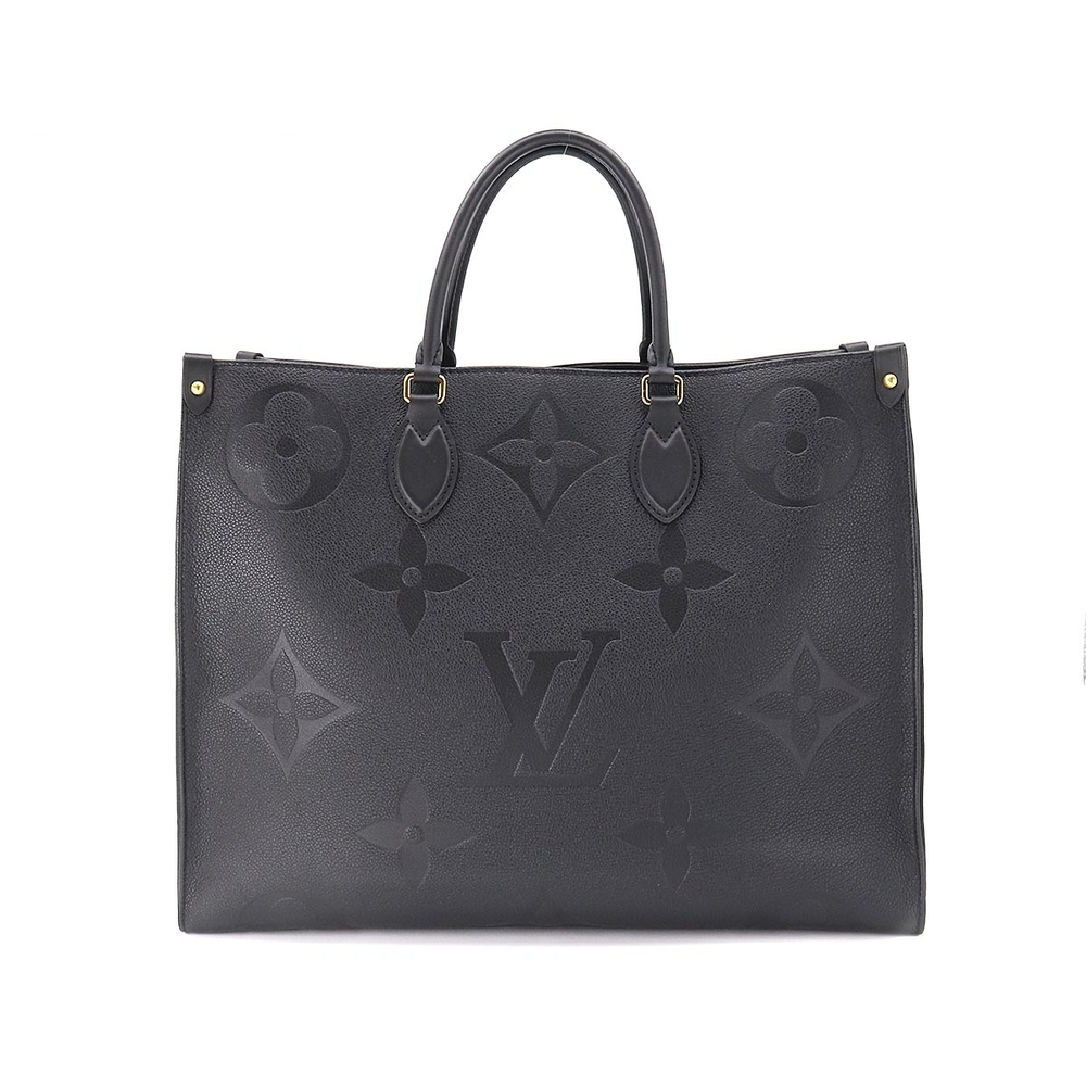 Louis Vuitton Monogram Implant Onthego GM 2 Way Tote Shoulder Bag Noir